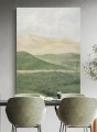 abstrakte Landschaft Mounts grüne Wand Kunst Minimalismus Textur